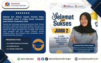 PROUD MOMENT! Selamat Atas Raihan Juara 2 Desain Infografis pada Dirham Competition 2026